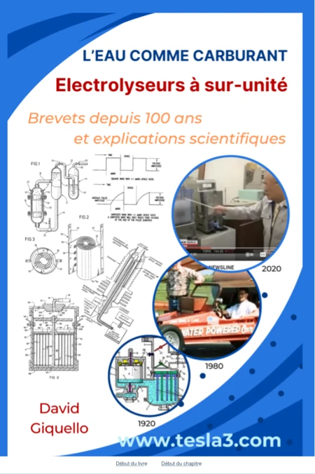 Couverture du livre « L’eau comme carburant — Électrolyseurs à sur-unité » de David Giquello.