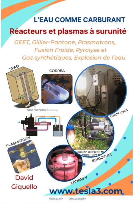 Couverture du livre « L’eau comme carburant — Réacteurs et plasmas à surunité » de David Giquello.
